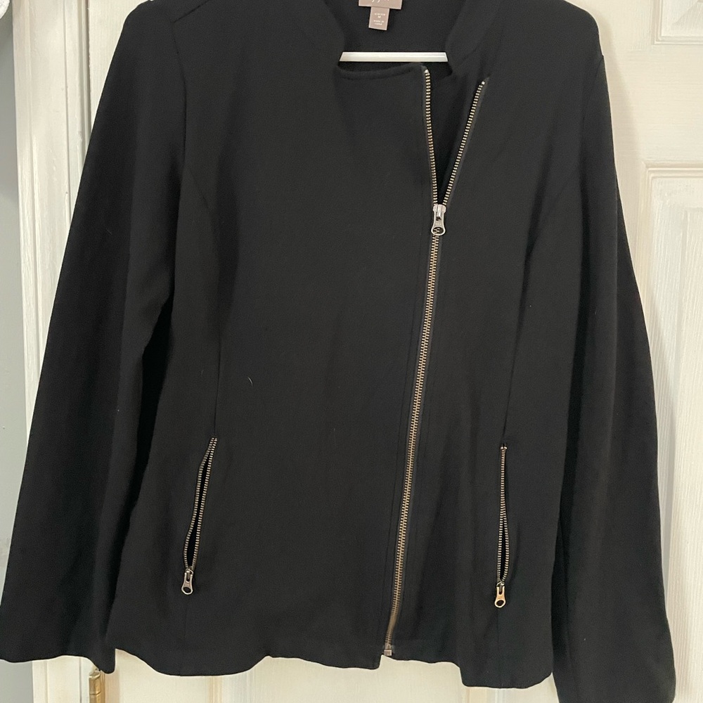J. Jill Black Women's jacket with Zipper Detail